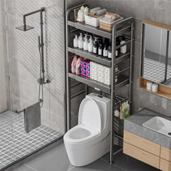 Retractable Toilet Floor-Standing Storage Rack Bathroom Sink Shelf Bathroom Toilet Gap Above Storage Rack