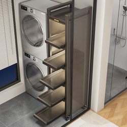 Balcony Washing Machine Side Gap Storage Rack Pull-Out Ultra-Narrow Gap Bathroom Toilet Storage Cabinet