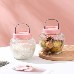 Household Glass Sealed Jar, Large Capacity Pickle Jar, Wine Fermentation Jar, Food-Grade Storage Jar for Pickling and Storing Food
