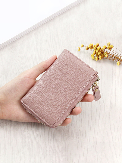 Portefeuille Femme En Cuir Avec Motif Hérisson | 12 Emplacements Cartes, Fermeture Éclair | Design Mignon Et Pratique