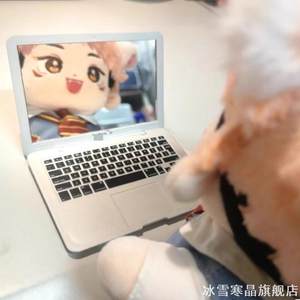 Douyin popular laptop mirror labubu cotton doll photo display props doll accessories