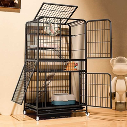 Cat Cage for Home Use, Indoor Villa, Extra Large Free Space, Two-Story Cat Cage with Toilet, Pet Cat House, Cat House