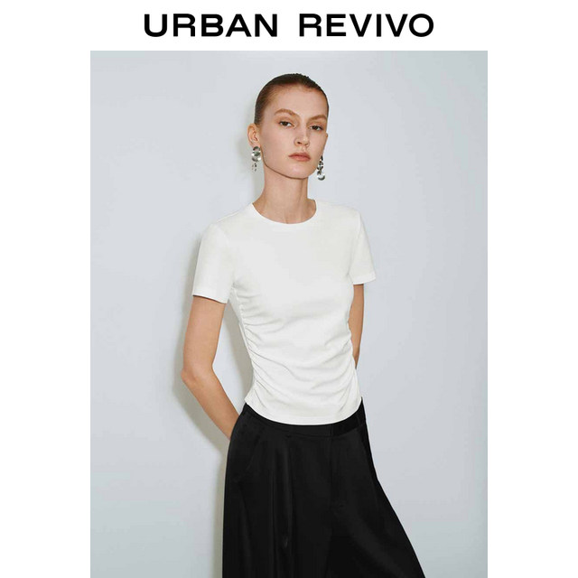 Knot-Pleated Slim-Fit Acetate T-shirt
