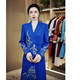 88008-New embroidered fashionable temperament women's versatile slim fit and slim fashion robe
