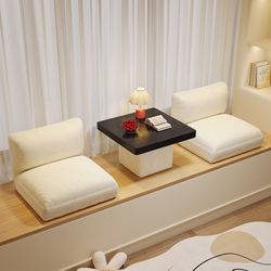 Bay Window Coffee Table, Bay Window Table and Chair Set, Window Sill Table, Japanese Tatami Sofa, Integrated Cushion Chair with Backrest