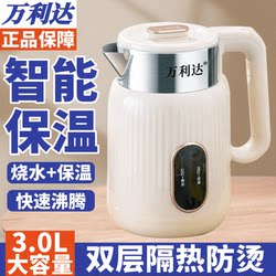 Wanlida 3L Electric Kettle, Durable Large-Capacity Kettle for Home Use, Fast Heating, Constant Temperature Kettle for Student Dormitories