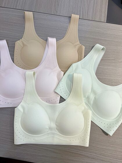 
Girls' Underwear Stage 2 and 3 Junior High School Students Breathable Sports Anti-Shock Vest Adolescent Girls Development Bra