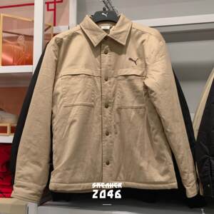 
PUMA autumn and winter men's retro workwear style shirt-style lapel quilted warm casual jacket 694998