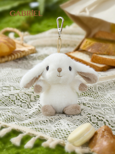 ガブリエルぬいぐるみウサギキーホルダー - かわいいウサギペンダント人形