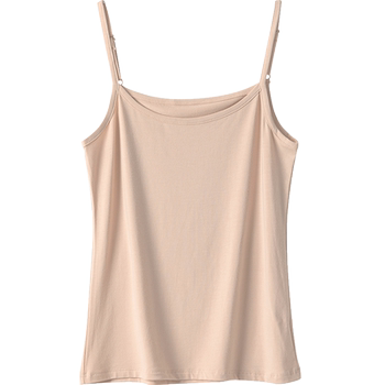 Suspender bottoming shirt white modal niche