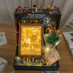 One Piece Hand Office Aberdeen Around Luffy Joe Basoron Sanji Paper Carving Lamp Birthday Gift Gift Box For Friends