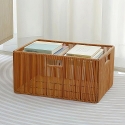 New imitation rattan storage basket cabinet wardrobe storage basket bathroom storage basket hotel storage woven storage basket