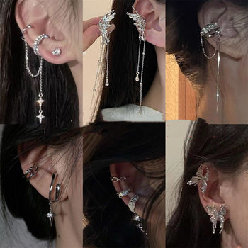 Angel Wings Ear Clamp Actress Mango Ear Clamp Women's Niche Design Versatile Personality Student Ear Clamp Without Holes