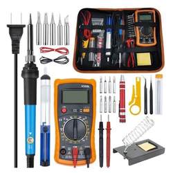220V110V60W Adjustable Temperature Electric Soldering Iron Display Multimeter Combination Set Repair Tools Internal Heating Soldering Pen