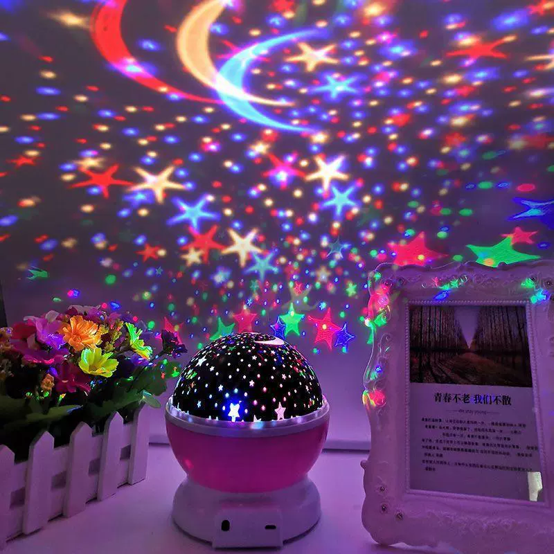 led星空灯投影仪七彩小夜灯安睡灯创意礼品地摊直供-淘宝网