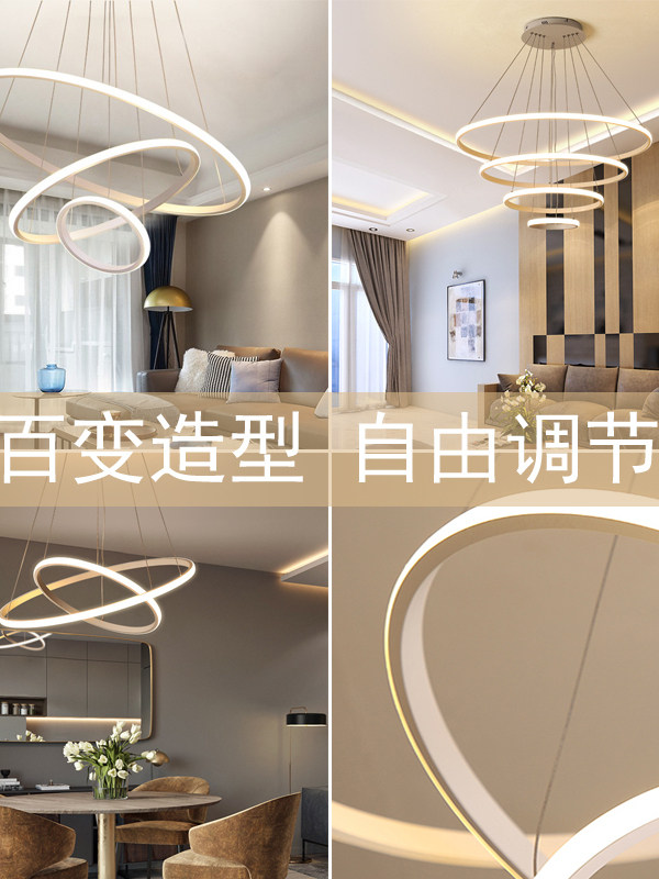 Moderne LED-plafondkroonluchter Vierkante hanglampen voor woonkamer Eetkamer Keuken Slaapkamer Meerlaagse vierkante lamp Home Hotel Hangende verlichtingsarmatuur