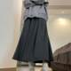 Glutinous rice skirt for women in spring, autumn and winter new large size fat girl high waist A-line slim umbrella skirt mid-length knitted skirt