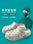 Giày đục lỗ phòng mổ cho nam mùa hè 2024 y tế mới đế dày chống trơn trượt chống mùi hôi Dép Baotou nam 
