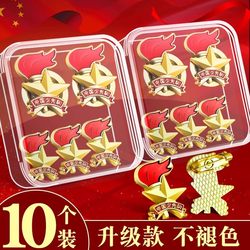 Team Emblem Young Pioneers Magnetic Badge 2026 New Model Primary School Standard Style Safety Pin Style School Emblem Collective Logo