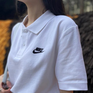 Nike Nike Sportswear men's and women's lapel T -shirt short -sleeved POLO shirt CJ4457