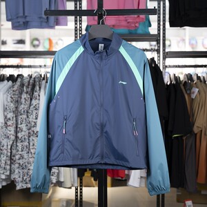 Li Ning sports windbreaker for women 2024 autumn new running series stand collar quick-drying casual jacket AFDUC02