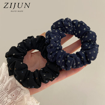 
Literary style cotton and linen pleated small intestine hair band headband autumn and winter
