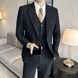 Suit Jacket Men's Korean Style Slim Business Casual Professional Formal Wear Groomsmen Groom Wedding Single Small Suit Suit