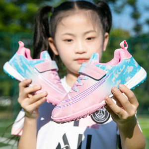 
Ronaldo Assassin Girls New Football Shoes Velcro Primary School Students Broken Nails TF Girls Grass Non-Slip Training Children's Shoes