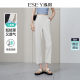 
Yiyang nine-point ice silk white small straight suit pants for women 25 summer thin high waist droop casual cigarette pants 1288