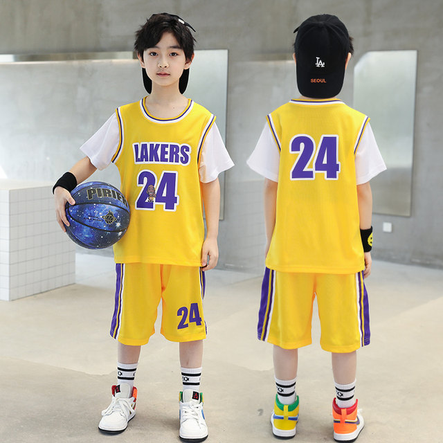 Boys Summer Suit 2024 New Children's Summer Short-Sleeved Kobe Bryant ...