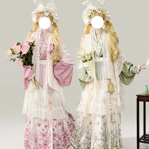 
Mo Ran Youque original [Butterfly Dream] Chinese and Western eclectic Ming-made cross-collar blouse and skirt cloak and horse face Lolita autumn and winter