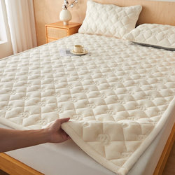Winter Milk Velvet Mattress Pad, Soft Home-Use Milk Velvet Thin Non-Slip Mat, Student Dormitory Single Bed Mattress Pad