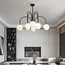 2023 New Light Luxury Living Room Wrought Iron Chandelier Modern Minimalist Dining Room Lamp Atmospheric Lighting Magic Bean Bedroom Main Light