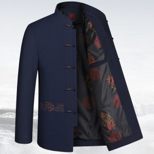 Spring and autumn men's jacket Middle -aged and elderly dad clothes Chinese style elderly birthday thin -hand jacket Grandpa men's clothing