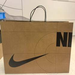 Nike Nike Direct Shopping Paper Bag with Large Logo, Exclusive Kraft Paper Bag for Counters, New Model