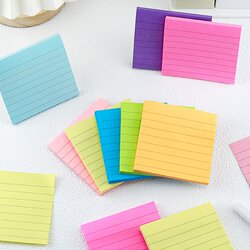 Xiaohongshu Same Style Fluorescent Pink Affordable Colorful Summer Fresh Sticky Notes Convenient Memo Pad for Postgraduate Students