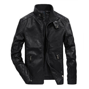 
Men's PU leather jacket autumn and winter new Korean style slim retro stand collar motorcycle leather jacket trendy short coat handsome