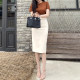 White suit professional skirt for women 2025 spring and autumn new style fashionable commuting slim and slim high waist hip skirt