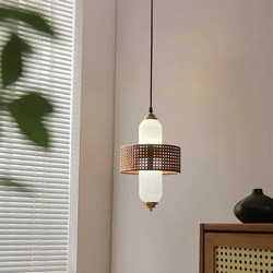 Song Dynasty Aesthetic Chandelier, New Chinese Style, Mid-Century Style, Zen Style Tea Room, Rattan Woven Entryway, Dining Room, Bedroom, Bedside Chandelier