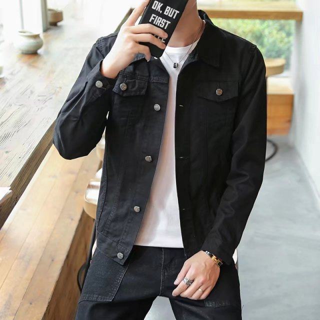 2023 Autumn 30 yuan denim jacket men's long-sleeved slim Korean style ...