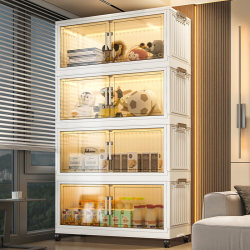 Extra Large 80cm Storage Cabinet, Multi-Layer Storage Cabinet, Baby Wardrobe, Baby Clothes Organizer, Foldable Storage Cabinet