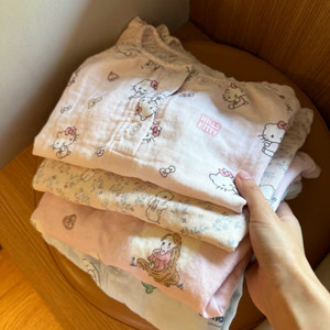 Class A 100% cotton double-layer gauze nightgown for women 2025 summer short-sleeved pure cotton home clothes baby cotton gauze pajamas