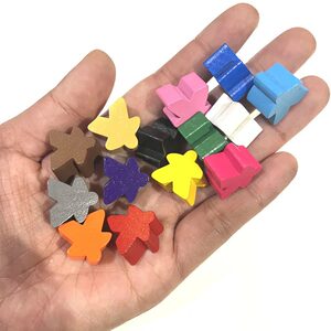 Boat game MEEPLES accessory DIY desktop game chess pieces board game token label Kaka City Kaka Song