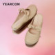 Yierkang women's shoes spring and summer genuine leather half-slippers flat mules lazy sandals wear bow shoes