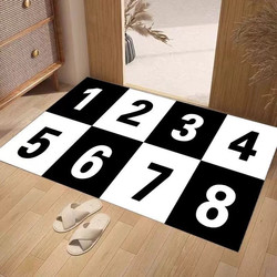 Trendy Black and White Tai Chi Step Mat, Same Style as Internet Celebrity Li Zhaofeng, Eight-Section Brocade Mat, Trendy Tai Chi Practice Mat