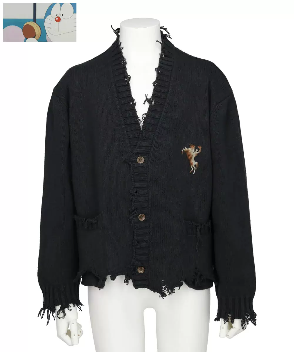 トップス doublet 23ss / DESTROYED CARDIGAN black doublet 23ss / DESTROYED CARDIGAN black