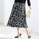 2025 spring and summer Japanese purchasing jacquard fabric surface concave and convex shadow floral pattern flared skirt with large size
