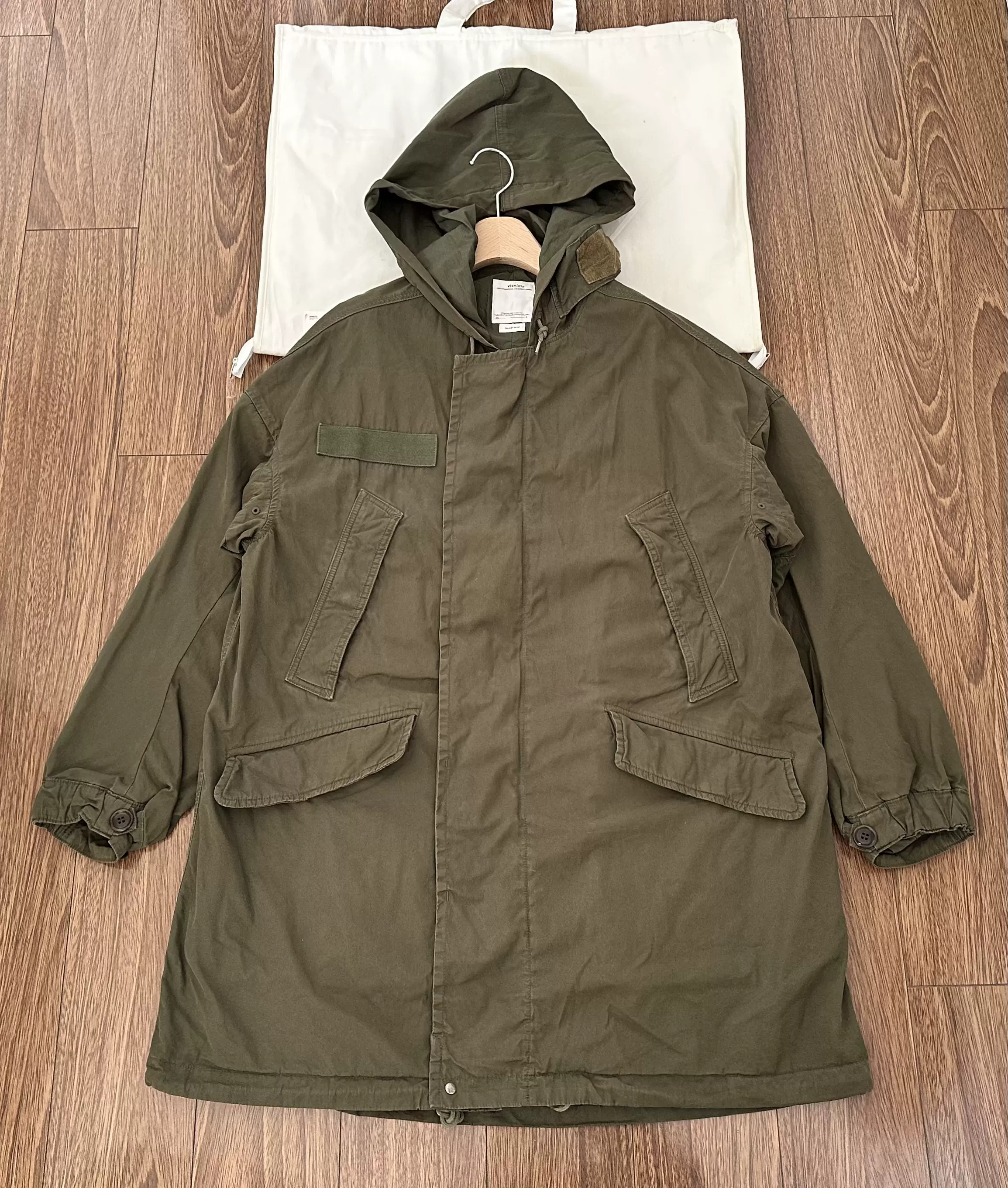 VISVIM PATTERSON OVERCOAT (C/NY) 连帽风衣夹克20SS-Taobao