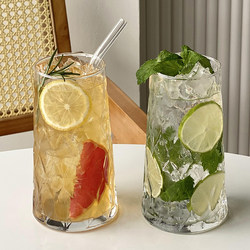 Internet-Famous Diamond Fruit Tea Cup Glass Water Cup Iced Americano Coffee Cup Juice Cup Cold Drink Cup Summer