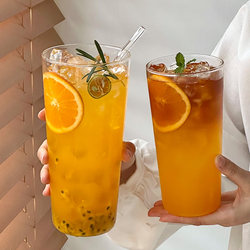 Casual Large-Capacity 1000ml Glass Cup, Thin and Heat-Resistant Cup, Lemonade Cup, Milk Tea Cup, Coffee Cup, Drink Cup